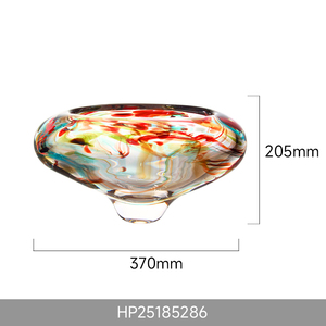 Art <strong>Glass</strong> Object HandBlown Multi Color Fused <strong>Glass</strong> Oval <strong>Pebble</strong> Sculpture Centerpiece Bud <strong>Vases</strong> <strong>for</strong> Hotel Villa Luxury Decor - Product Image 3
