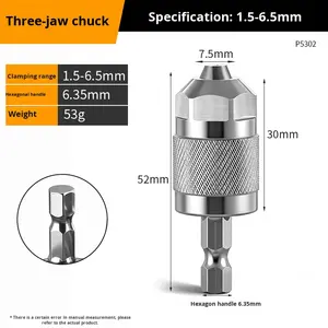 <span class=keywords><strong>Mandrin</strong></span> de perceuse électrique pneumatique universelle à tige hexagonale <span class=keywords><strong>mandrin</strong></span> à 3 mâchoires <span class=keywords><strong>mandrin</strong></span> de conversion de mise à niveau de haute précision - Product Image 6