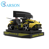 Simulateur de course dynamique AURORA PRIME 7DOF 11 cylindres, rotation, dérive, translation, machine de jeu de course avec pneus de voiture réels