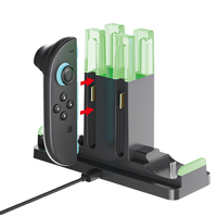 Base de Carga y Almacenamiento Switch 2 Joncon con Luz LED para Controles Nintendo Switch 1/2 Pro, Accesorios de Juego