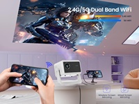 Projecteur Vidéo 4k Android Smart Wi-Fi Laser Led Portable Écran Rechargeable 3d Support Hologrammes Interactif Extérieur Film