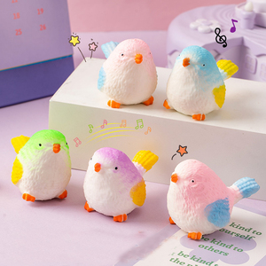 Creative 10cm Colorful Birds <b>Squishy</b> Toy TPR Stress Relief Squeeze Gift for Kids 6+ Years Easy Mood Fun - Product Image 1