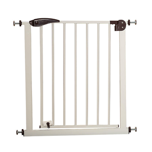 Barrière de sécurité multifonctionnelle pour bébés et animaux domestiques, certifiée ASTM, à fermeture automatique, blanche/noire/bois, pour escaliers, toilettes, portes, âges 0-12 ans+, facile à utiliser - Product Image 2