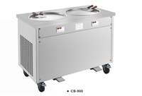 Machine à rouleaux de crème glacée en acier inoxydable pour table - Nouvelle, facile à utiliser, compatible avec le yaourt et les noix