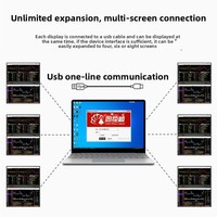 Moniteur portable IPS 15,6 pouces Type C 16:10 pour trading boursier, extension double écran PC, connexion à un seul câble, pliable haute définition