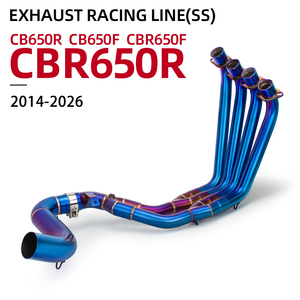 Collecteurs d'échappement <span class=keywords><strong>CBR650R</strong></span> pour Honda CBR650 CB650R <span class=keywords><strong>CBR650F</strong></span> CB650F 2014-2026 Kit de tuyaux d'échappement moto Collecteur de course 51mm - Product Image 1