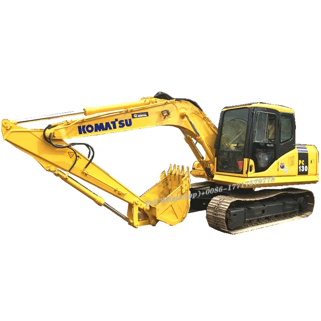 יעילות גבוהה מכונת יד שנייה komatsu PC130-7 pc130 בינוני הידראולי זחלן backhoe digger 13ton מחפר