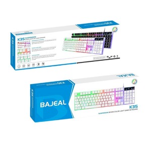 BAJEAL K35 คีย์บอร์ดเกมมิ่งแบบมีสาย 104 คีย์ RGB แบ็คไลท์ขนาดเต็มป้องกันการกดผิดพลาดคีย์บอร์ด USB สำหรับแล็ปท็อปพีซี - Product Image 5