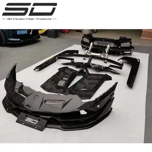 SVJ estilo BodyKit 2011-2015 forjado seco de fibra de carbono de parachoques del coche para Lambor Aventador LP700-4 LP720 LP750 Kits de cuerpo