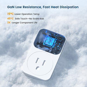 吉里耶图亚智能电源插头WiFi 65W GaN快速充电器，带快速充电USB a型C端口美国插座 - Product Image 5