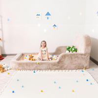 Nuevo Sofá Cama Infantil con Funda Lavable y Agradable al Tacto, Espuma Certificada Certipur-US, Sofá Cama para Dormitorio o Habitación Infantil