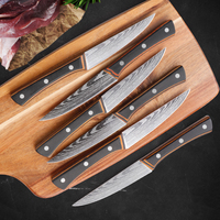 Couteau à steak en acier inoxydable de 5 pouces, couteau de cuisine multi-usages, adapté pour la maison, les restaurants, la découpe de légumes et de viande