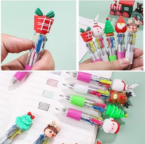 クリエイティブかわいいクリスマスミニマルチカラーペンカスタムプラスチックマルチカラーペン - Product Image 6