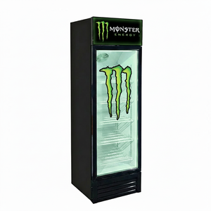 Congélateur vertical de 300 L avec porte vitrée pour boissons, réfrigérateur de présentation pour boissons énergisantes Monster, idéal pour les magasins de proximité - Product Image 4