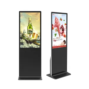 55Inch Indoor Floor Stand Android Digitale Marketing Full Screen Draagbare Lcd Display Reclame Digital Signage