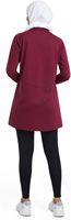2026 Elegante Bescheiden Dames Sportkleding Set Burkini Top Leggings Wikkelrok Ademend Lichtgewicht Snel Droogend Spandex/Polyester