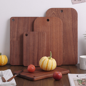 Tabla de cortar de madera maciza rectangular multifuncional para cocina, para frutas, pan, carne, pizza - Product Image 3