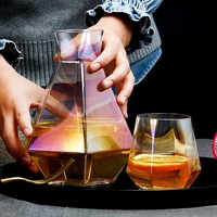 Pichet à eau en verre et cristal, bouilloire, Carafe carpe avec couvercle de boule en bois, pichet, nouveau Design d'été