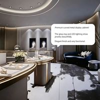 Schmuck-Präsentationsregal für Schmuckgeschäfte, Ausstellungsräume, Boutiquen und Kioske mit LED-Beleuchtung, Umweltfreundliches Design, Anpassbar