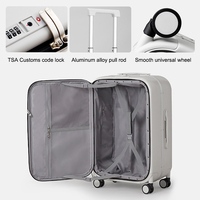 Mixi Valises Personnalisées Aluminium Avant Ouvert Durable Valise Cabine Bagages à Main Ensemble de Bagages pour Voyage Camping Extérieur