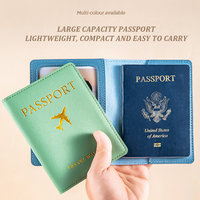 Ensemble de Protection Passeport Multi-Cartes en Cuir avec Pince Passeport et Pochette de Passeport Épaissie en Cuir PU, Personnalisable avec LOGO pour Voyage