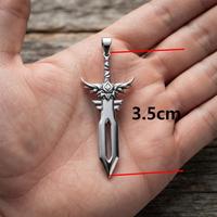 Pendentif poignard fantaisie vintage, mini-amulette épée en acier inoxydable pour mode alternative et style sombre