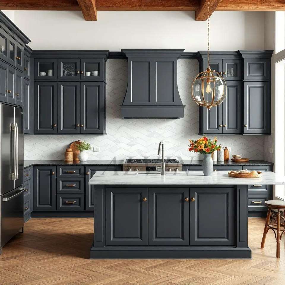 Shaker Style Kitchen Cabinet RTA Solid Wood Frame Plywood Panel Fast ...
