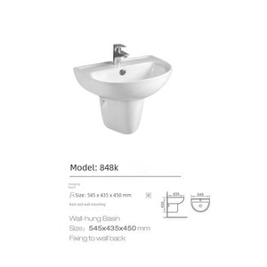 <span class=keywords><strong>Lavabo</strong></span> de <span class=keywords><strong>Pedestal</strong></span> para Baño, Grande, de Cerámica, Integrado, de Pared o de Suelo - Product Image 1