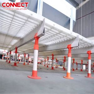 Sistema de granja avícola para pollos de engorde y gallinas ponedoras, con estructura de naves y listones de suelo de plástico para gallinas. - Product Image 1