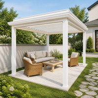 Gazebo de jardin motorisé en aluminium européen pour les fêtes en plein air, les rassemblements, les terrasses de restaurants - Dimensions personnalisables, imperméable