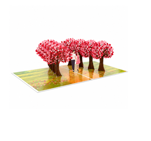 Tarjeta de Felicitación Artesanal 3D con Diseño de Árbol de Corazones, Arte en Papel Romántico para Parejas, Regalo de Cumpleaños, Aniversario o Graduación - Product Image 2
