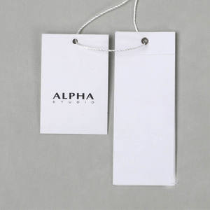 Etiquetas colgantes para ropa con diseño de logotipo original, etiquetas colgantes para prendas con cordón - Product Image 4