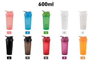 Bouteille de <span class=keywords><strong>shaker</strong></span> à protéines ZREGGUR avec logo personnalisé, 600 ml, sans BPA, sans danger pour les aliments, écologique, en plastique, pour la salle de sport, les sports et la remise en forme - Product Image 4