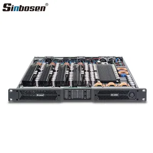 Sinbosen Amplifier 1u 4 Saluran 2 Ohm, Penguat Daya Stabil D4-2000 Stereo Digital Karaoke