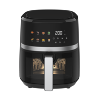 Four friteuse à air en acier inoxydable d'une capacité de 4L facile à nettoyer 1450W à commande numérique pour la famille de la maison