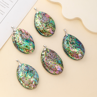 Pendentif en coquille d'ormeau naturelle, pendentif en pierre précieuse en forme de larme pour la fabrication de bijoux, vente en gros d'accessoires de bijoux en pierre naturelle