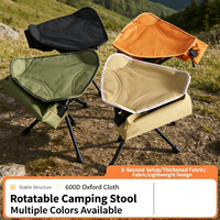Tabouret pliant triangulaire en acier portable pour le camping en plein air, le cyclisme et la pêche - Design léger et rotatif, tabouret pliable