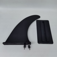 Aileron central amovible professionnel de 10,5 pouces pour SUP, aileron de remplacement en PVC à enfiler pour planches à pagaie gonflables, idéal pour les lacs, les rivières et l'océan