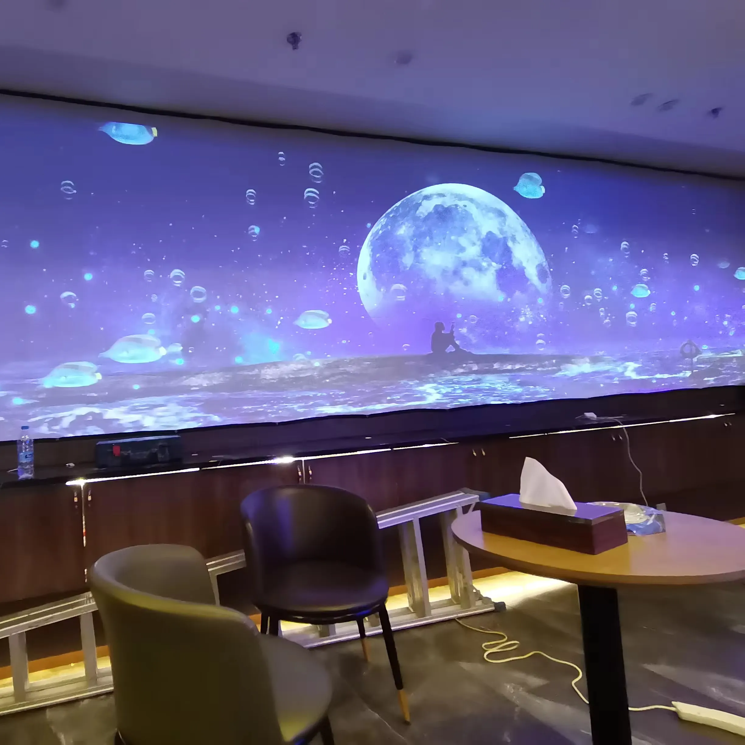 KTV/Bar/Club sistem proyeksi harga proyektor lantai interaktif Hologram rumah mendalam