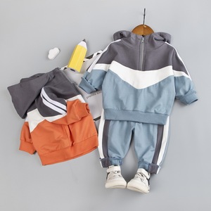Nuevo Conjunto de Ropa para Niños de Primavera y Otoño, Sudadera con Capucha y Mangas Largas, Conjunto Deportivo para Bebé, Sudadera con Media Cremallera, Conjunto de Dos Piezas - Product Image 1