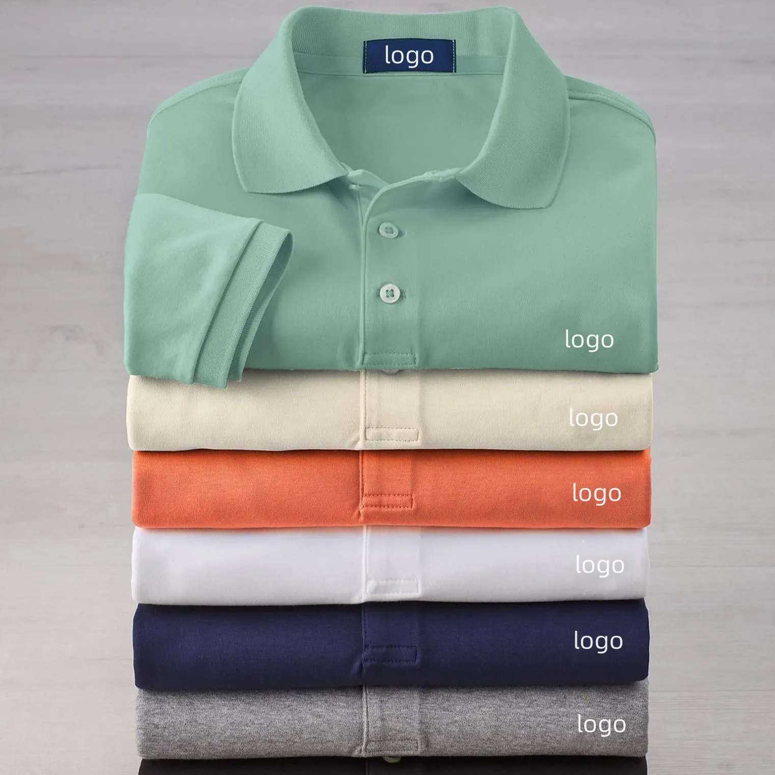 Polo de golf vierge à séchage rapide OEM, polo de golf en tricot décontracté, sublime t-shirt polo pour hommes en coton de haute qualité, logo personnalisé
