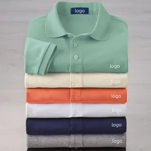Polo de golf vierge à séchage rapide OEM, polo de golf en tricot décontracté, sublime t-shirt polo pour hommes en coton de haute qualité, logo personnalisé