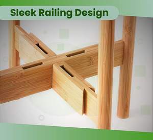 Su misura pianta di bambù naturale Stand per piante <span class=keywords><strong>da</strong></span> interno, all'ingrosso di bambù alto vaso di Base per camera <span class=keywords><strong>da</strong></span> letto di visualizzazione supporto in legno - Product Image 4