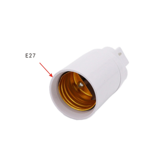Convertisseur de support de lampe 2 broches <span class=keywords><strong>G24</strong></span> à <span class=keywords><strong>E27</strong></span> <span class=keywords><strong>Adaptateur</strong></span> de douille d'ampoule à ampoule halogène LED Convertisseur de douille <span class=keywords><strong>G24</strong></span> blanche - Product Image 4