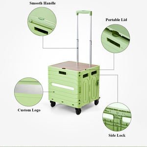 बाफुलुओ नई डिजाइन हॉट बिक्री पोर्टेबल प्लास्टिक फोल्डेबल बड़ी मात्रा में चढ़ाई करने वाली शॉपिंग कार्ट - Product Image 2