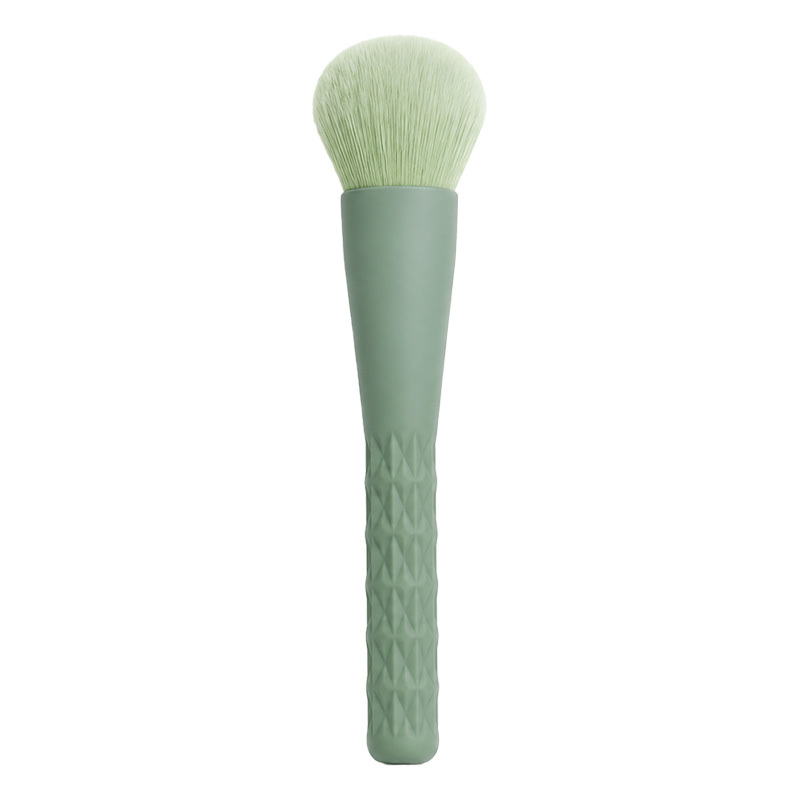 Pinceau fond de teint en silicone vert
