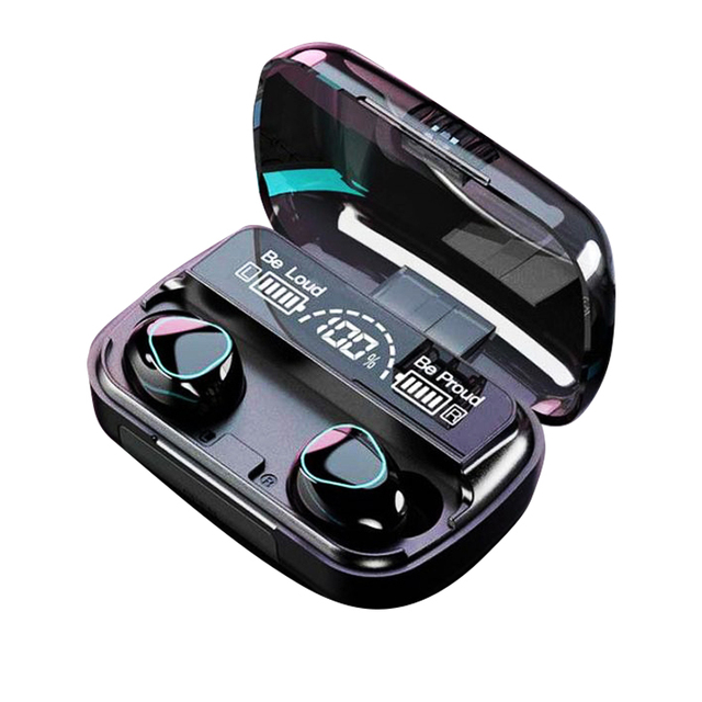 M10 TWS Wireless Earbuds Stereo Outdoor Sports Music Earphones LED Battery In-Ear Waterproof Noise Canceling Long Playtime