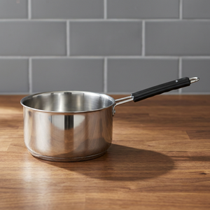 Casserole en acier inoxydable avec poignée en bakélite, casserole avec fil et poignée en bakélite - Product Image 3