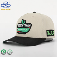 Casquettes de baseball personnalisables OEM, couleurs mélangées, profil haut, réglables, style urbain, visière incurvée, avec logo patch pour unisexe