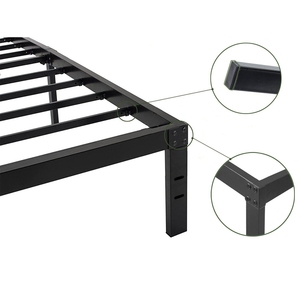 <span class=keywords><strong>Lit</strong></span> plateforme <span class=keywords><strong>en</strong></span> <span class=keywords><strong>fer</strong></span> pour chambre à coucher, idéal pour une <span class=keywords><strong>personne</strong></span>, pratique pour hôtel ou gîte, cadre de <span class=keywords><strong>lit</strong></span> <span class=keywords><strong>en</strong></span> <span class=keywords><strong>fer</strong></span> détachable - Product Image 3
